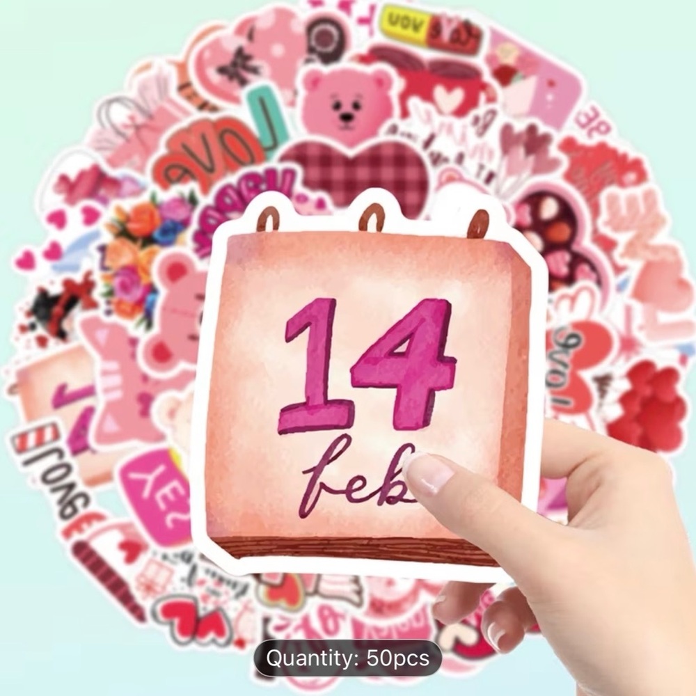 50 Valentine's Day Cute Stickers - Picture 4 of 7